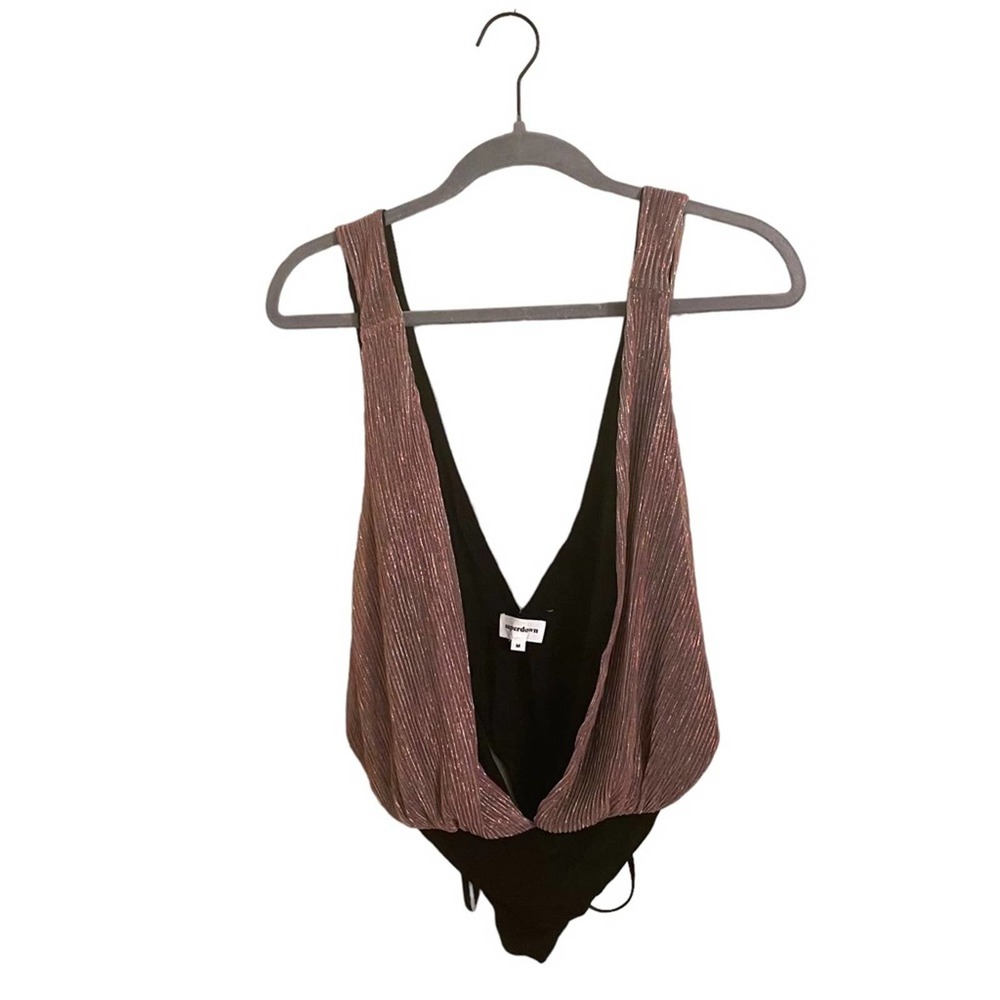 Superdown Revolve Sparkle Bodysuit Medium NWT